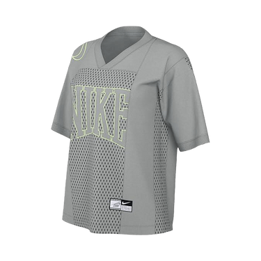 Nike Sportswear Street Oversized Short-Sleeve Graphic Jersey 'Light Smoke Grey/Barely Volt'