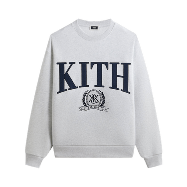 Buy Kith Collegiate Nelson Crewneck 'Light Heather Grey