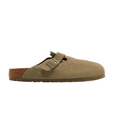 Buy Birkenstock Boston Suede Leather 'Faded Khaki' - 1025788 | GOAT