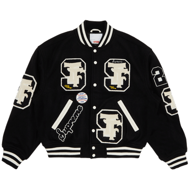 Buy Supreme Drill Team Varsity Jacket 'Black' - FW25J48 BLACK