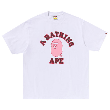 BAPE Hand Drawn College Relaxed Fit Tee 'White'