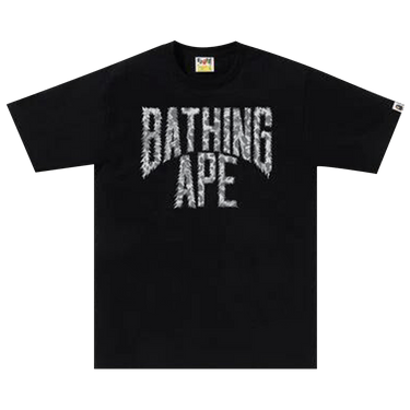 BAPE Wild Leopard Pattern NYC Logo Tee 'Black/Grey'