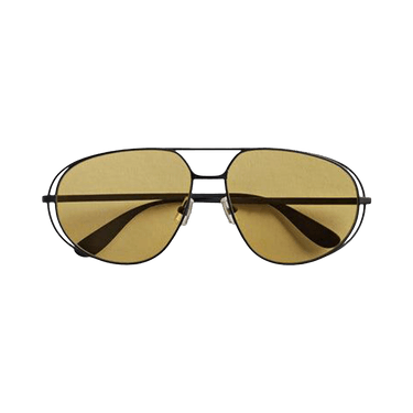 Bottega Veneta Classic Aviator Sunglasses 'Black/Yellow'