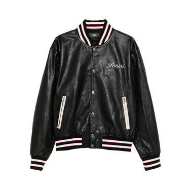 Amiri Club Amiri Leather Varsity Jacket 'Black'