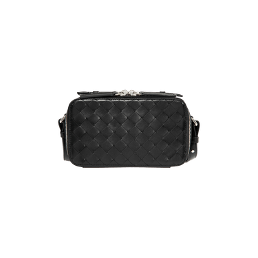 Bottega Veneta Intrecciato Crossbody Pouch 'Black/Silver'