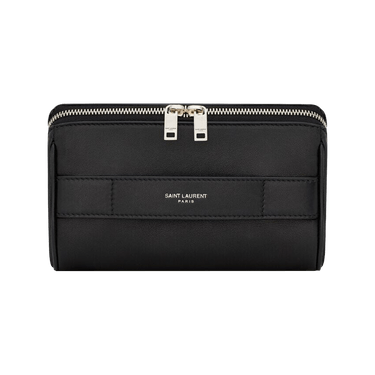 Saint Laurent Paris Small Vanity Case In Smooth Leather 'Nero'