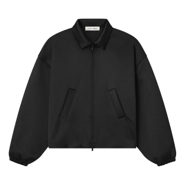 Fear of God Essentials Bonded Satin Zip-Up Bomber Jacket 'Jet Black'