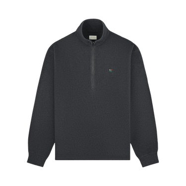Aimé Leon Dore Crest Piqué Half-Zip Pullover 'Charcoal Melange'