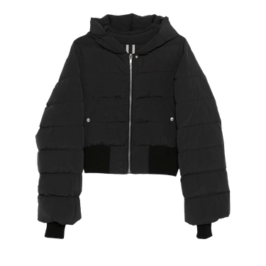 Rick Owens Hooded Quilt Jacket 'Black'
