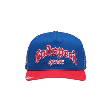 Godspeed Forever Trucker Hat 'Blue Red'