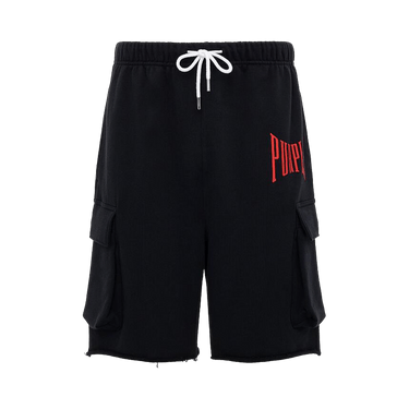 PURPLE BRAND Heavyweight Cargo Sweatshorts 'Black'