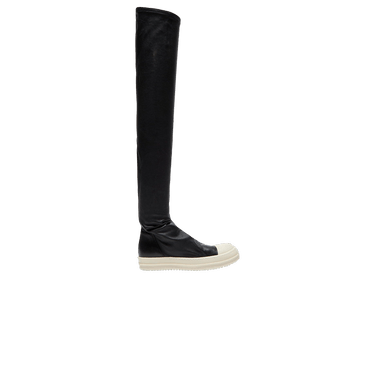 Rick Owens Wmns Stivali Pelle High Stocking Sneaks 'Black Milk'