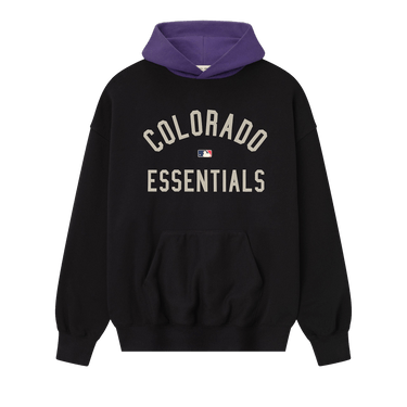 Fear of God Essentials Rockies Sport Hoodie 'Vintage Black/Purple Reign'