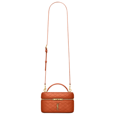 Saint Laurent Gaby Vanity Bag In Lambskin 'Dark Mandarin'