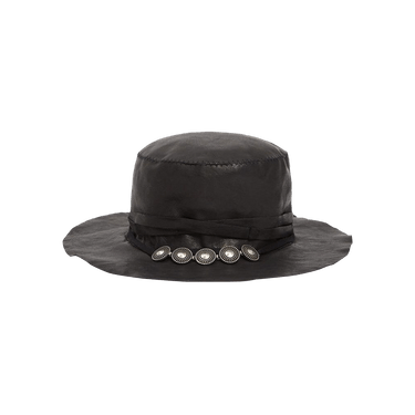 Buy Ann Demeulemeester Aril Small Studs Leather Hat 'Black' - 2502