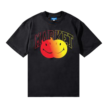 Market Smiley Good And Evil T-Shirt 'Jet Black'