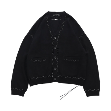 Buy Mastermind Japan Hand Stitch Cardigan 'Black' - MJ25E15 KN010