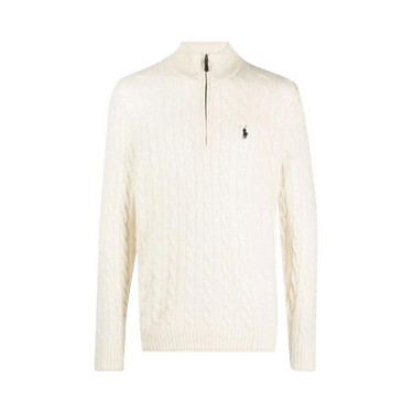 Buy Polo Ralph Lauren Long Sleeve Knit Zip Sweater 'Andover Cream