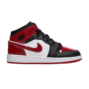 Air Jordan 1 Mid SE GS 'Patent Bred Toe'