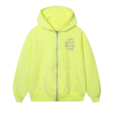 Anti Social Social Club Mind Games Glitter Hoodie 'Neon Yellow'