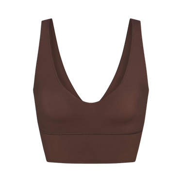 NikeSKIMS Matte V-Neck Bra Top 'Dark Sepia'