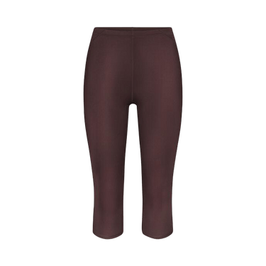 NikeSKIMS Shine Drawcord Crop 17" Legging 'Dark Sepia'