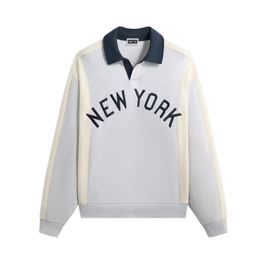 Kith For The New York Yankees Paneled Nelson Rugby 'Light Heather Grey'