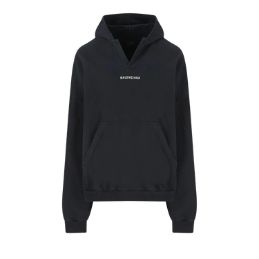 Balenciaga Polo Hoodie 'Faded Black/White'