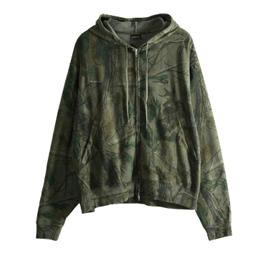 Balenciaga Oversized Zip-Up Hoodie 'Forest Green'