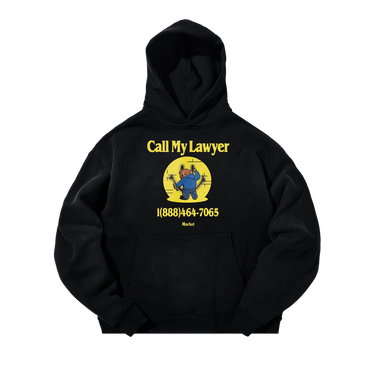 Market Smiley Call My Lawyer Bear Hoodie 'Black'