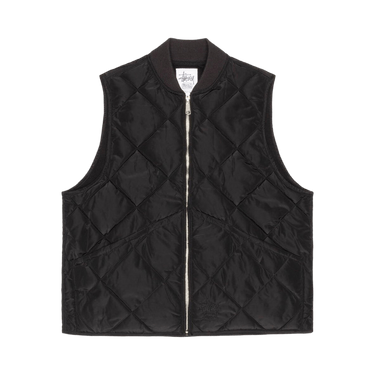Stussy Thermal Lined Quilted Vest 'Black'
