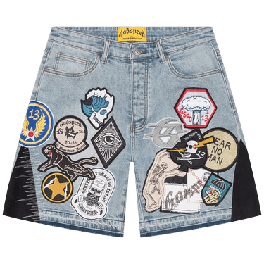 Godspeed Patchwork Denim Shorts V2 'Blue'