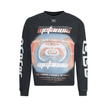 RIVINGTON roi Rebis Divinity Paper Garden Long-Sleeve Tee 'Faded Black'