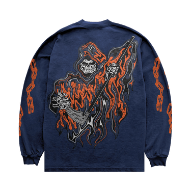 Warren Lotas Chain Reaper Long Sleeve T-Shirt 'Navy'