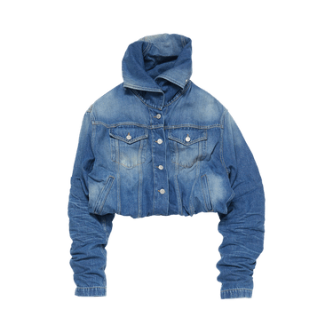 Acne Studios Crinkled Denim Jacket 'Mid Blue'