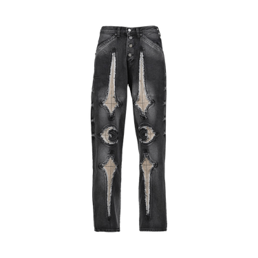 Buy Thug Club TC Bone Leather Denim Pants 'Black' - TC25PT2102 | GOAT