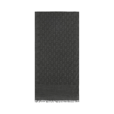 Buy Gucci GG Jacquard Pattern Knit Scarf 'Anthracite' - 165904