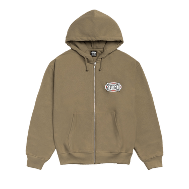 Stussy Champion Oval Zip Hoodie 'Army'