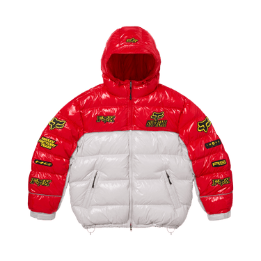 Buy Supreme x Fox Racing Shiny Down Puffer Jacket 'White