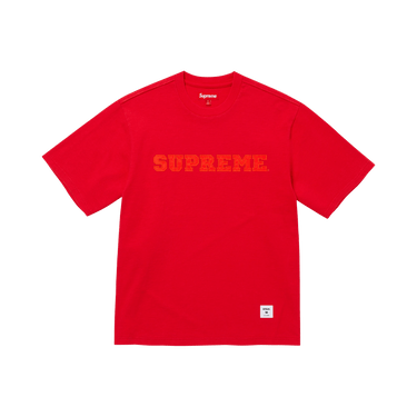 Buy Supreme Collegiate Appliqué Short-Sleeve Top 'Red' - FW25KN77