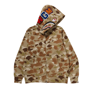 Buy BAPE Gradation Camo Shark Full Zip Hoodie 'Beige' - 1L80 115