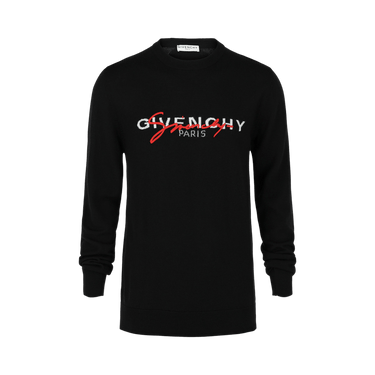 Buy Givenchy Signature Logo Sweater 'Black Red' - BM90B1 404X 009