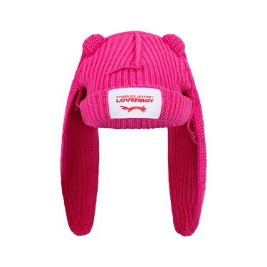 Buy Charles Jeffrey Loverboy Chunky Rabbit Beanie 'Pink