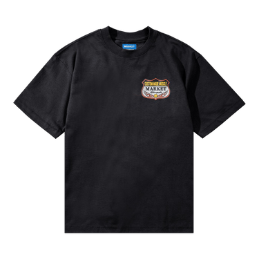 Market Smiley Burnt Rubber T-Shirt 'Pirate Black'
