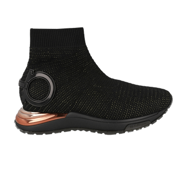 Ferragamo Gardena Ankle Sock Sneaker 'Black'