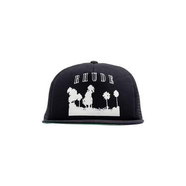Rhude Thousand Palms Trucker Hat 'Black/White'