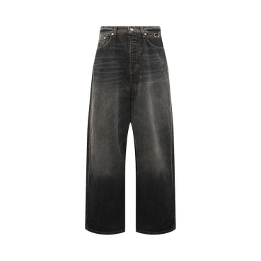 Rhude Wide Leg Traxedo Denim Pants 'Agoura Black'