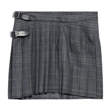 Balenciaga Pleated Mini Skirt 'Grey'