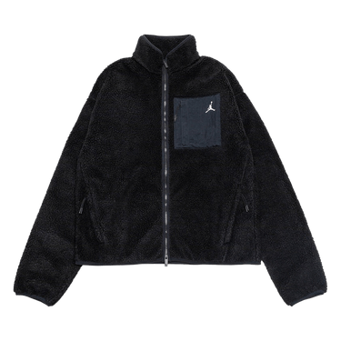 Air Jordan Flight Mountainside Faux Fur Jacket 'Black/White'
