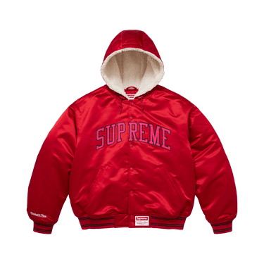 Buy Supreme x Mitchell & Ness Lined Hooded Satin Varsity Jacket